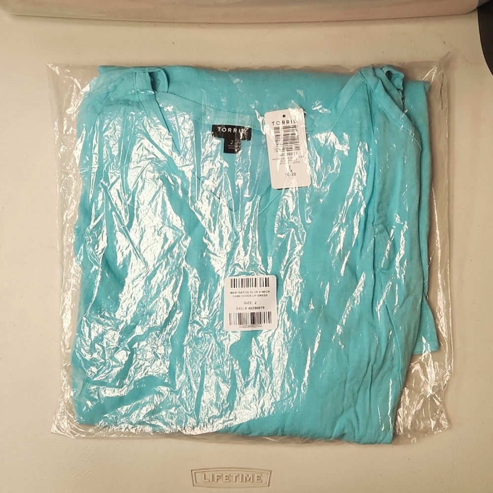❤️NWT TORRID SWIM COVER UP - V NECK - LINED BEACH DRESS PLUS SIZE - Picture 3 of 13